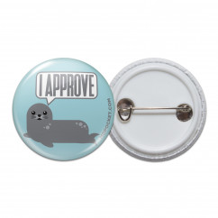 Seal of Approval Pinback Button